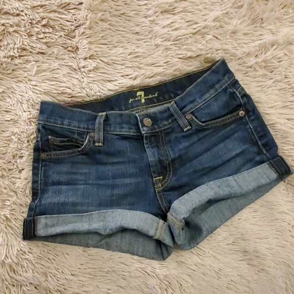 7 for all mankind jean shorts size 24 - Picture 1 of 6